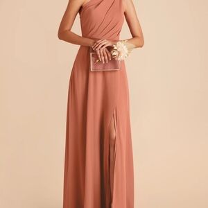 Birdy Grey One-Shoulder Terracotta Dress